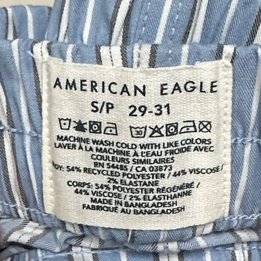 AE Blue White Gray Stripes 4” Stretch Pocket Boxer